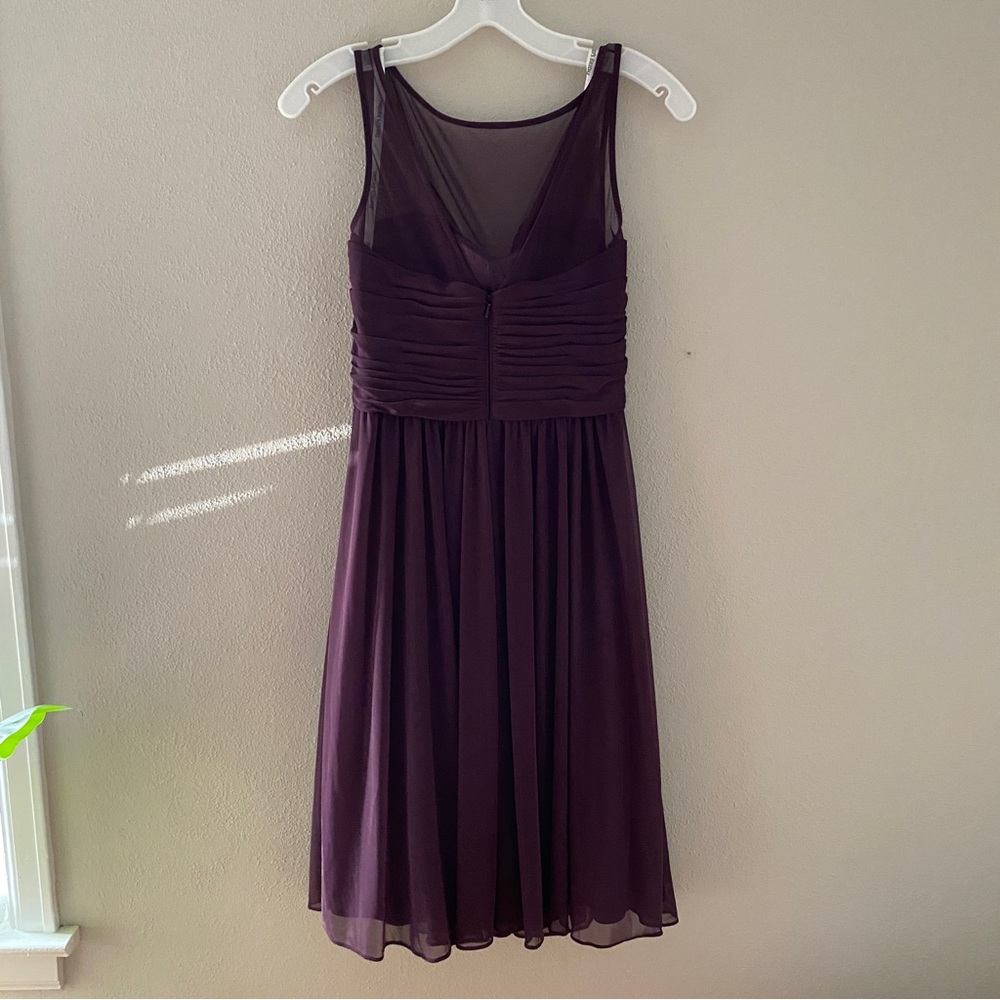 David’s Bridal bridesmaid dress in plum size 2 - Picture 2 of 3